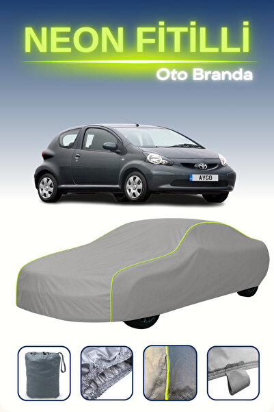 Cemku Shine رمادي [Toyota Aygo 3 أبواب 2005 - 2008] مشمع سيارة متوافق مع حبال...