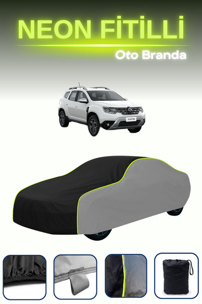 Cemku Shade مشمع سيارة رمادي-أسود-رمادي [رينو داستر 1] متوافق مع قماش مشمع سي...