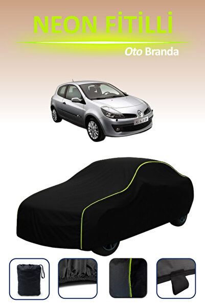 Cemku Cool أسود [رينو كليو 3 أبواب 2009 - 2012] مشمع سيارة متوافق مع حبال الن...