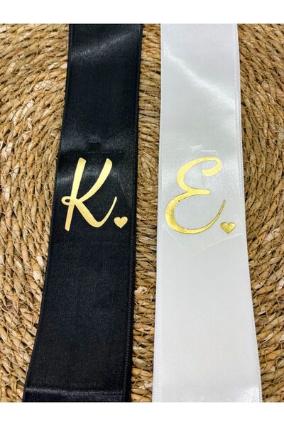 imzatasarım Takı Kurdelesi 6 Cm Eninde 2 Metre 2 Adet Siyah Ve Beyaz Renk Tek...