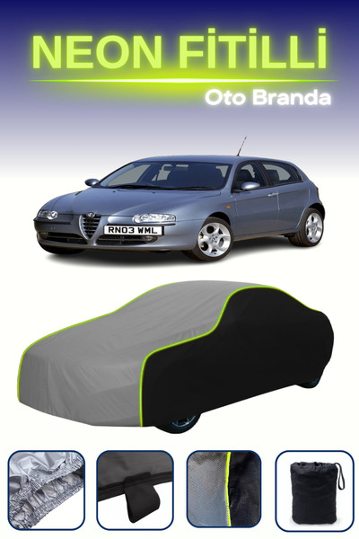 Cemku Fast أسود-رمادي-أسود [ألفا روميو 147 (5 أبواب) 2000 - 2005] مشمع سيارة ...