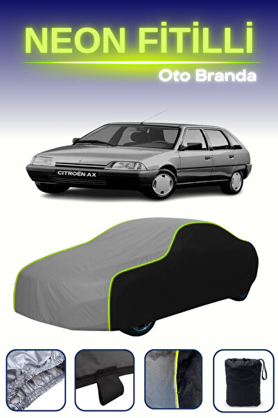 Cemku Fast أسود-رمادي-أسود [Citroen Axe 5 أبواب 1988 - 1991] مشمع سيارة متواف...