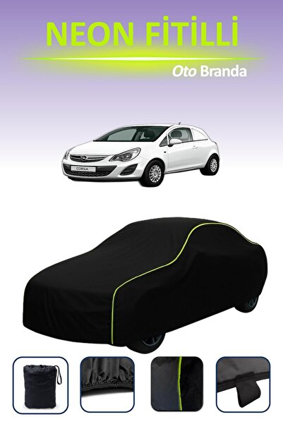 Cemku Cool أسود [أوبل كورسا 3 أبواب 2010 - 2021] مشمع سيارة متوافق مع حبال ال...