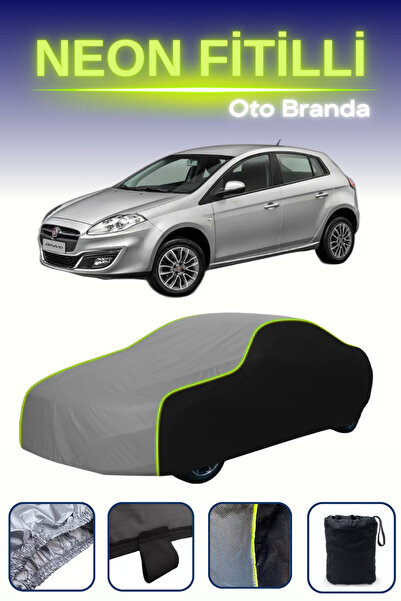 Cemku Fast أسود-رمادي-أسود [فيات برافو] غطاء سيارة متوافق مع حبال النيون، مقا...