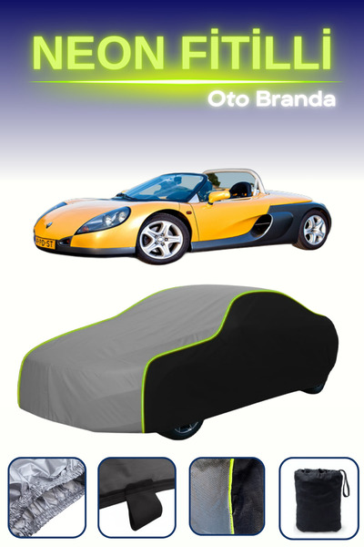 Cemku Fast أسود-رمادي-أسود [رينو سبورت سبايدر] غطاء سيارة متوافق مع حبال الني...