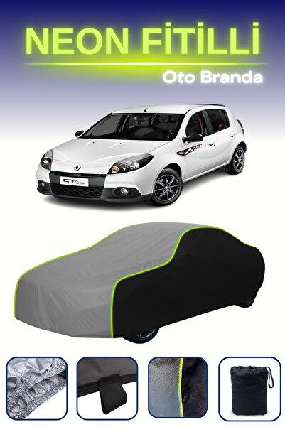 Cemku Fast أسود-رمادي-أسود [رينو سانديرو جي تي لاين 2012 - 2021] مشمع سيارة متوافق مع النيون