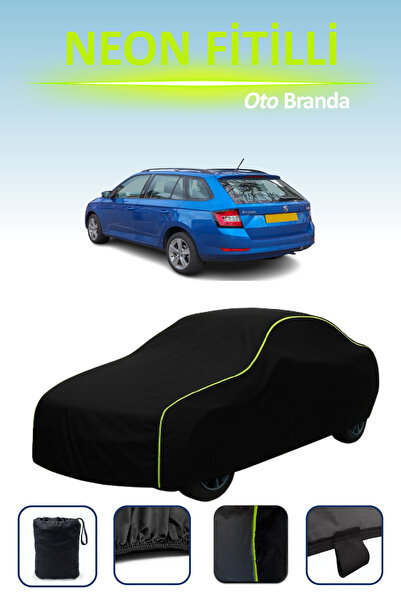 Cemku Cool أسود [سكودا فابيا كومبي 2018 - 2021] مشمع سيارة متوافق مع حبال الن...