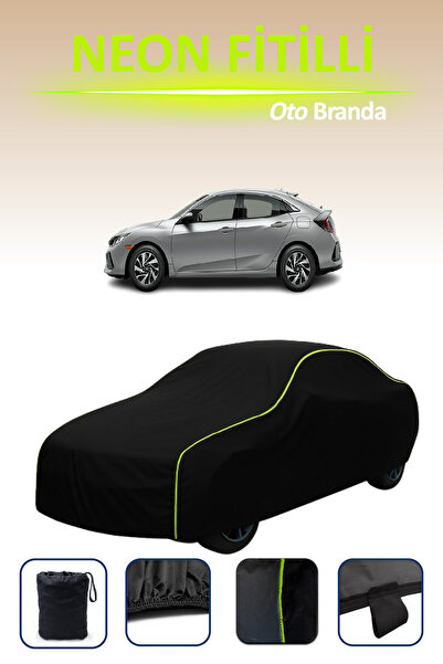 Cemku Cool أسود [هوندا سيفيك هاتشباك 2019 - 2021] مشمع سيارة متوافق مع حبال ا...