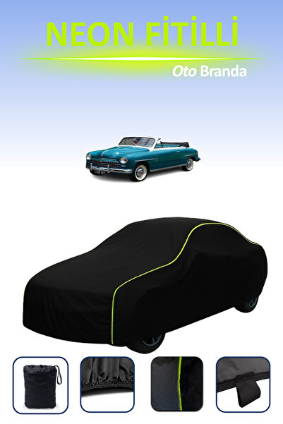 Cemku Cool أسود [فيات 1400 كابريوليه 1950 - 1954] مشمع سيارة متوافق مع حبال ا...