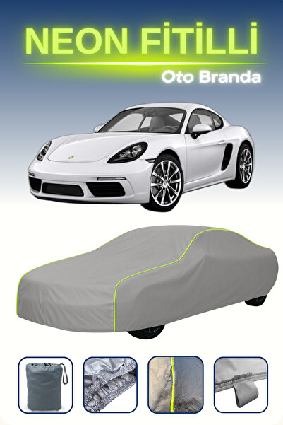 Cemku Shine رمادي [بورشه كايمان] مشمع سيارة متوافق مع حبال النيون، مقاوم للما...