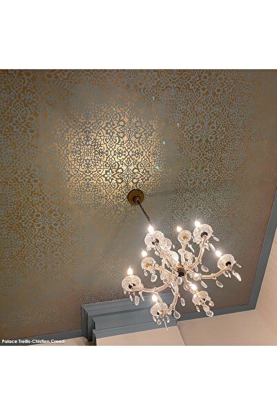 OEM Sablon Perete vopsire, tencuiala dimensiune 900x600 x mm grosime 0,7mm Palace Trellis Moroccan model