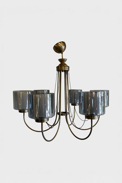Favori Aydınlatma Favorite 6-Piece Antique Double Glass Chandelier