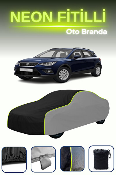 Cemku Shade رمادي-أسود-رمادي [سيات أرونا 2017 - 2021] قماش مشمع مناسب لسيارة نيون مجهز ومقاوم للماء والغبار