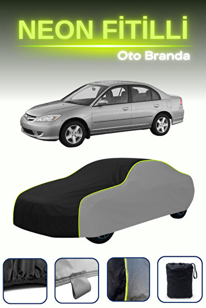 Cemku Shade رمادي-أسود-رمادي [هوندا سيفيك 7 سيدان] غطاء سيارة متوافق مع حبال ...