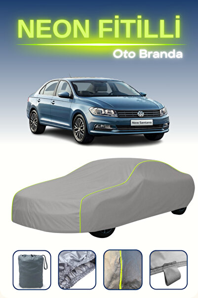 Cemku Shine رمادي [فولكس فاجن سانتانا] مشمع سيارة متوافق مع النيون، مقاوم للماء والغبار