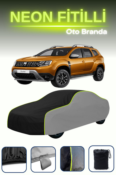 Cemku Shade رمادي-أسود-رمادي [رينو داستر] مشمع سيارة متوافق مع حبال النيون، م...