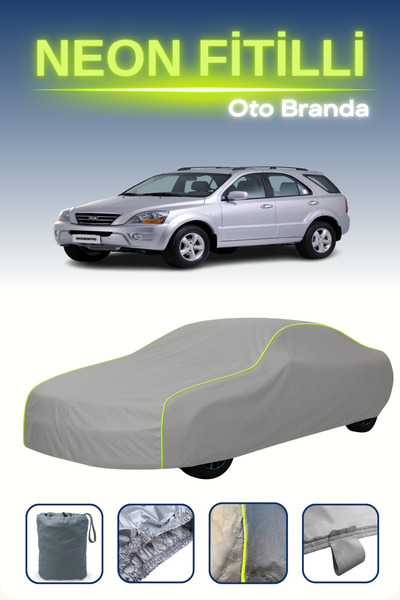 Cemku Shine رمادي [كيا سورينتو 2006 - 2009] مشمع سيارة متوافق مع النيون، مقاو...