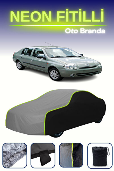 Cemku Fast أسود-رمادي-أسود [رينو كليو سيمبول/ثاليا 2000 - 2002] مشمع سيارة مت...