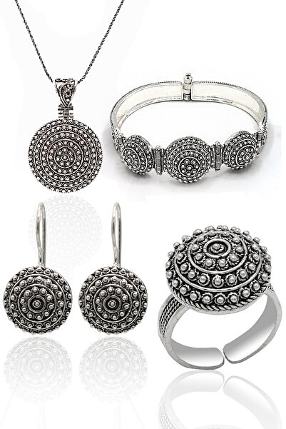 Midyat Nurtaş Gümüş Kişniş Bereket Yöresel Hasır İşleme Telkari Gümüş Dörtlü ...