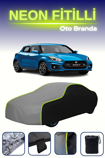 Cemku Fast أسود-رمادي-أسود [سوزوكي سويفت سبورت 2017 - 2021] مشمع سيارة متوافق...