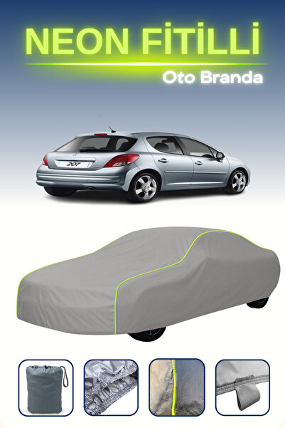 Cemku Shine رمادي [بيجو 207 - 5 أبواب 2009 - 2012] مشمع سيارة متوافق مع حبال ...