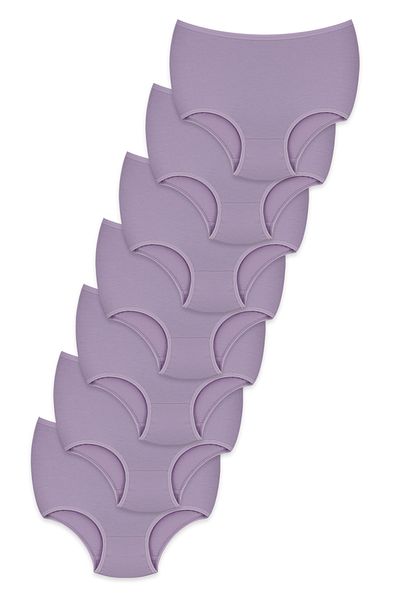 BEGATEKS Women's Panties High Waist Plus Size 7 Pack - Cotton Fabric, 7 Different Color Options