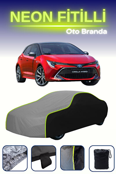 Cemku Fast أسود-رمادي-أسود [تويوتا كورولا هاتشباك] غطاء سيارة متوافق مع حبال ...