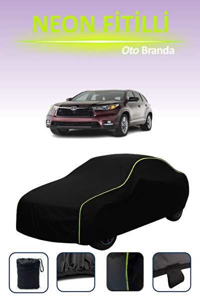 Cemku Cool أسود [تويوتا هايلاندر 2014 - 2016] مشمع سيارة متوافق مع حبال النيو...