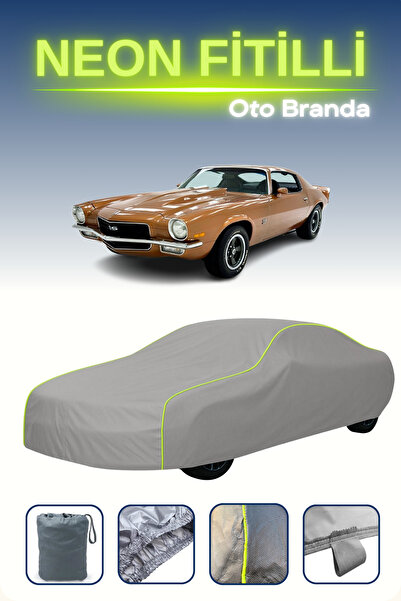 Cemku Shine رمادي [شيفروليه كامارو سوبر سبورت 1971 - 1972] مشمع سيارة بحبل نيون، مقاوم للماء والغبار