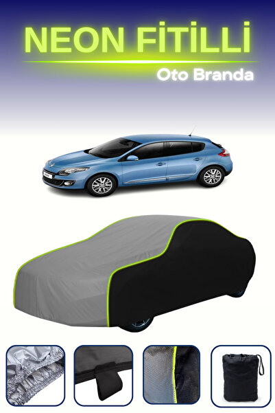 Cemku Fast أسود-رمادي-أسود [رينو ميجان 5 أبواب 2014 - 2015] مشمع سيارة متوافق...