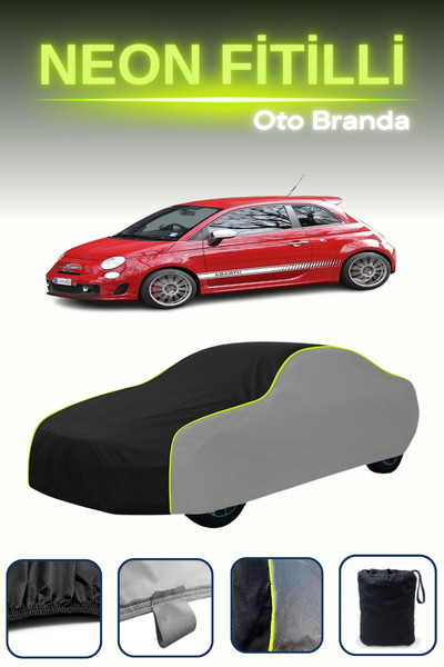 Cemku Shade رمادي-أسود-رمادي [Fiat 500 Abarth Esseesse 2009 - 2021] مشمع سيار...