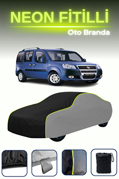 Cemku Shade رمادي-أسود-رمادي [فيات دوبلو] غطاء سيارة متوافق مع حبال النيون، م...