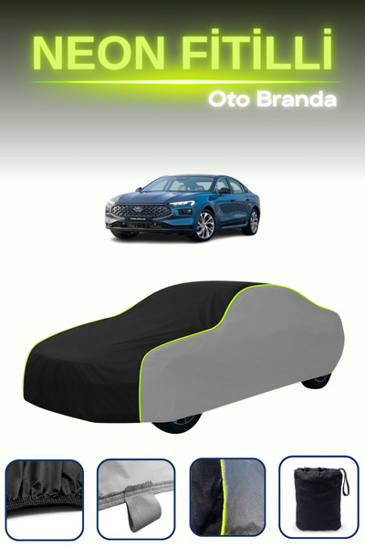 Cemku Shade رمادي-أسود-رمادي [فورد توروس 8] قماش مشمع مناسب لسيارة نيون مجهز ...