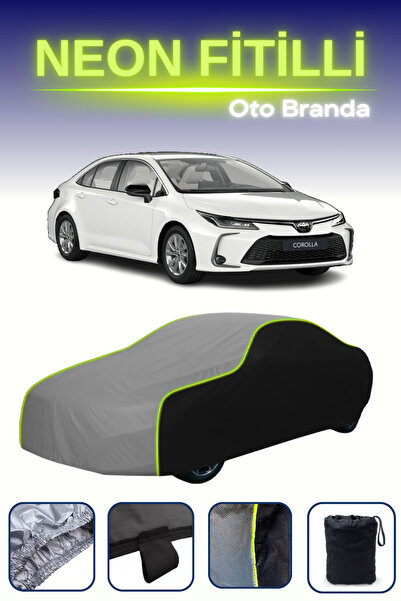 Cemku Fast أسود-رمادي-أسود [تويوتا كورولا سيدان] غطاء سيارة متوافق مع حبال ال...