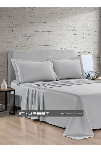 INREST 3-piecs INREST Microfiber 200*200 + 30 cm multi-color striped sheet set