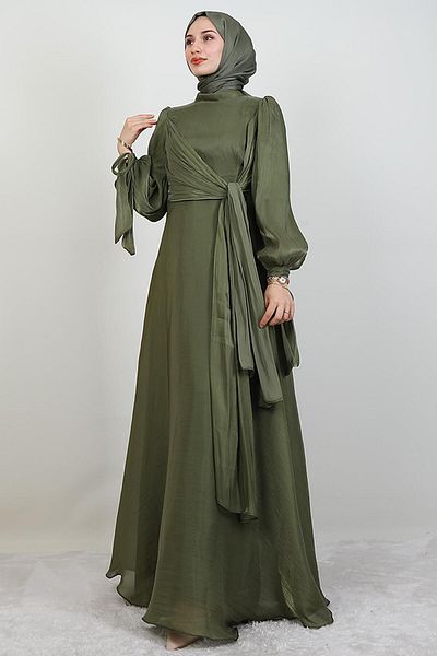 GİYZAMİLA Hyacinth Hijab Dress Khaki