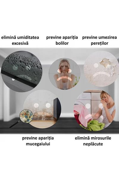 varioshop VarioShop® Dehumidifier and Air Purifier, Temperature/Humidity Display, Peltier Technology,
