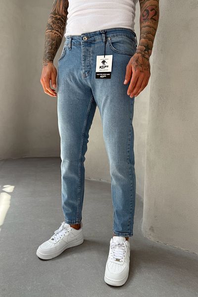 MADZEYMODA Ανδρικό τζιν σορτς Slim Fit Slim Fit Denim ύφασμα KE-427