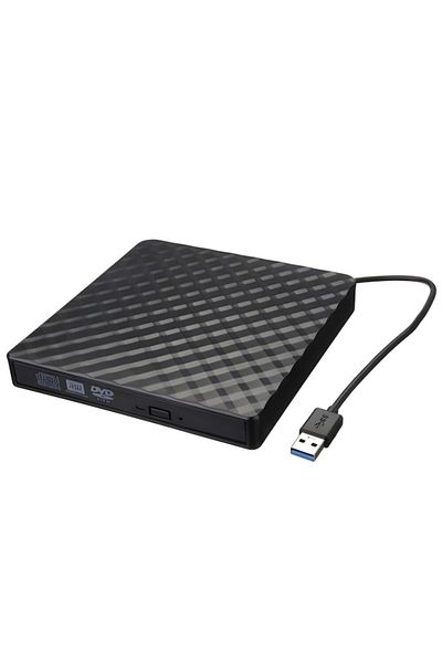 varioshop VarioShop® external CD / DVD optical drive, USB 3.0/Type-c, 8x, 24x, Slim design and anti-