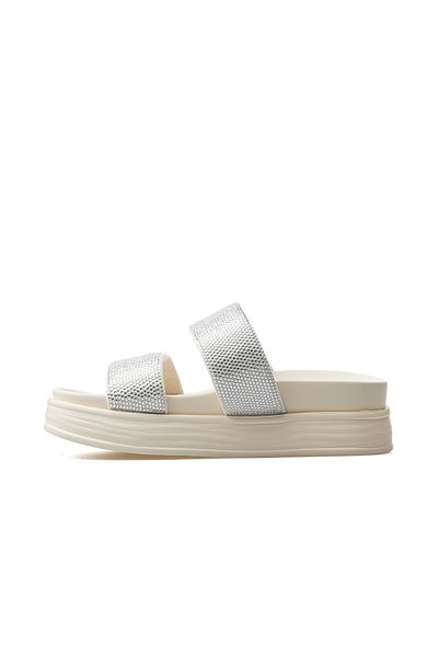 Guja Women's Stone Detailed Daily Slippers 25Y 25Y416 Z Silver