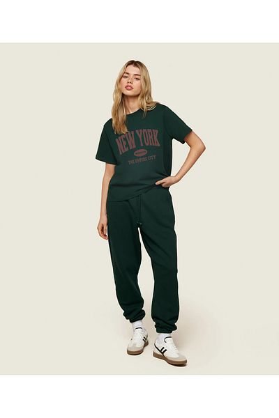 uyguntarz Βαμβακερό μπλουζάκι New York Printed Oversize
