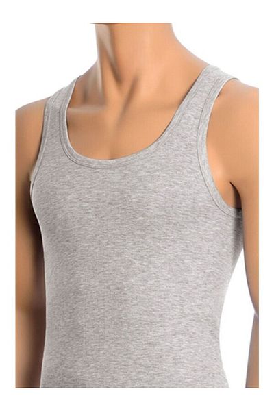 BEYAZTOPTAN 100% Cotton Men's Gray Classic 6-Pack Combed Athlete