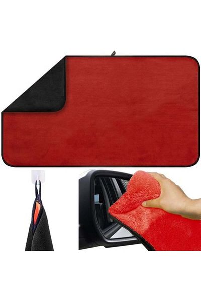 varioshop VarioShop® microfiber car drying towel, soft and fluffy, practical two-sided, removable
