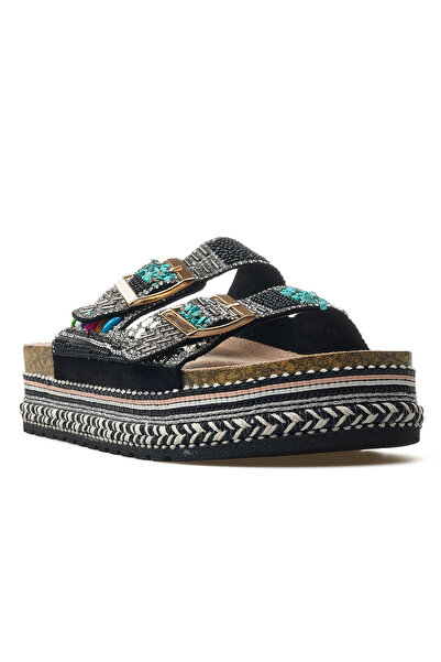 Guja Жіночі домашні капці з каменем 25y 25y103 Z Чорні