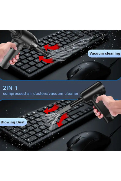 OEM Suflantă de aer și aspirator, portabil, pentru îndepărtarea prafului de pe PC, lanternă, 3 viteze, baterie de 6000 mAh