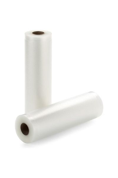 varioshop Set of 2 rolls of embossed vacuum bags VarioShop®, 28 x 300 cm, for food vacuum sealer, suitable