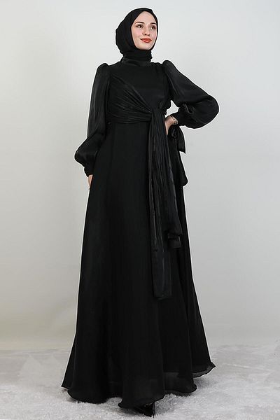 GİYZAMİLA Μαύρο φόρεμα Sümbül Hijab