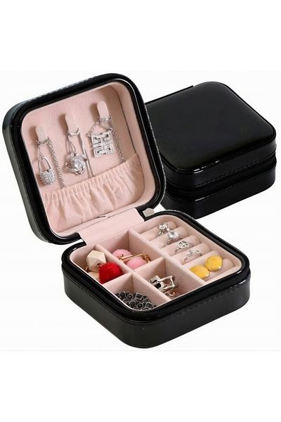 varioshop VarioShop® portable jewelry box, elegant, compact, versatile, with two removable dividers