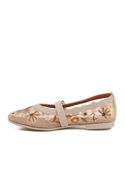 AYK'S Cream Mesh Lightweight Women's Ballerinas B-52 Z