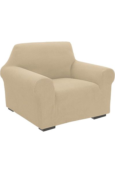 Fabienne High Stretch 1 Seater Sofa Cover 80-120cm Size Cream